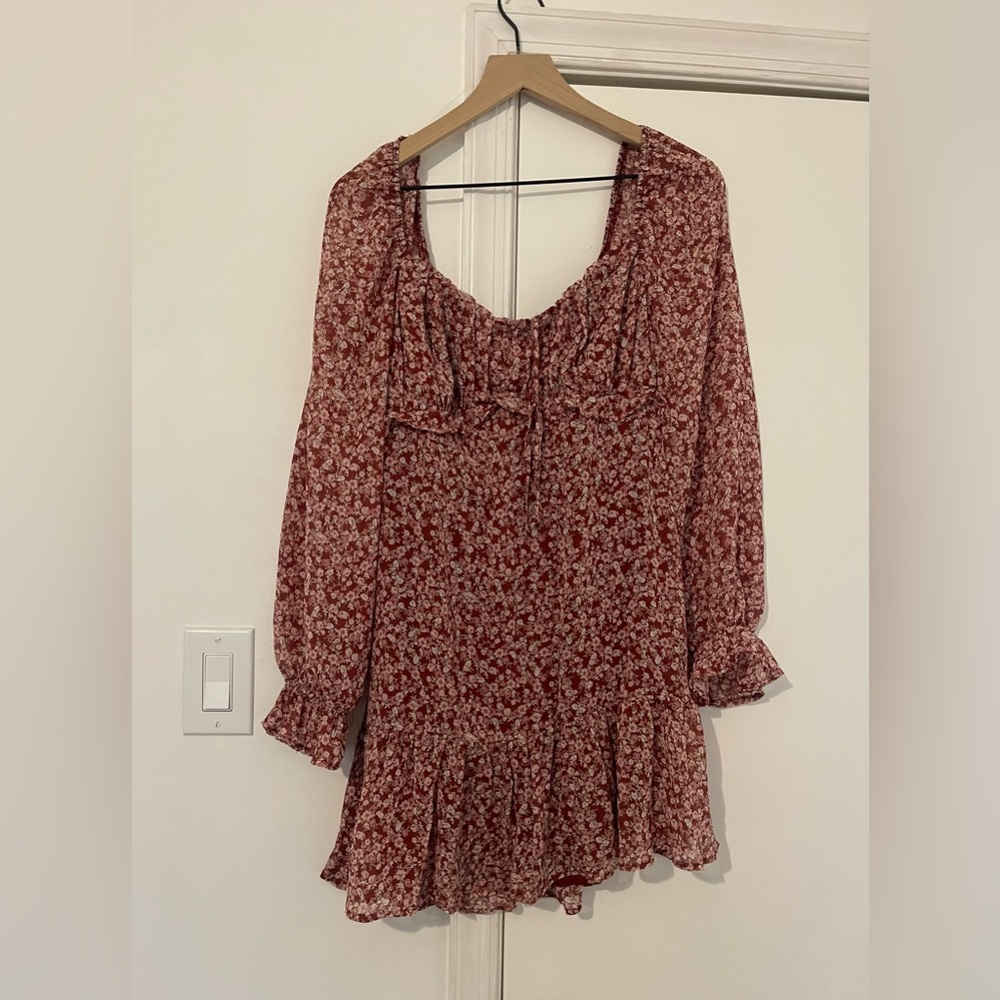 Trixxi Red Floral Mini Dress